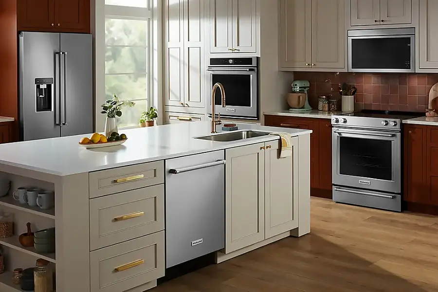 Alt View 23. KitchenAid - Top Control Built-In Dishwasher with FreeFlex Fit Third Level Rack, 39 dBA - Stainless Steel.