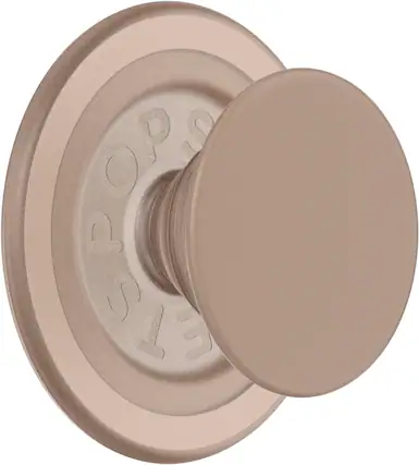Front. PopSockets - PopSockets - MagSafe Round PopGrip Cell Phone Grip & Stand, with Adapter Ring - Latte Soft Touch.