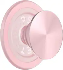 Front. PopSockets - PopSockets - MagSafe Round PopGrip Cell Phone Grip & Stand, with Adapter Ring - Dusty Rose.