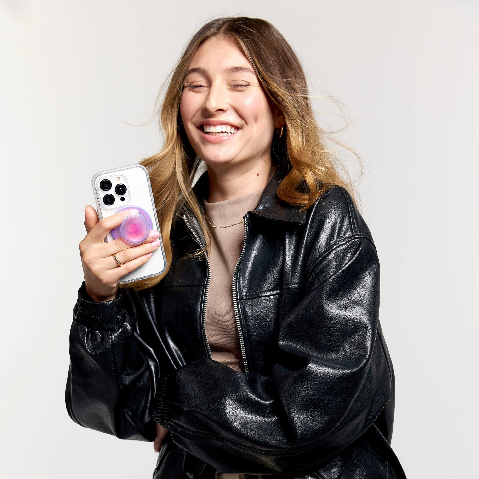 Alt View 16. PopSockets - PopSockets - MagSafe Round PopGrip Cell Phone Grip & Stand, with Adapter Ring - Dusty Rose.