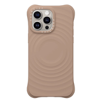 CASETiFY - Essentials Ripple Case with MagSafe for Apple iPhone 15 Pro Max - Latte - Front_Zoom