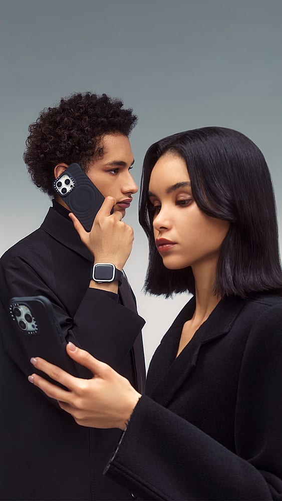 Alt View 17. CASETiFY - Essentials Ripple Case with MagSafe for Apple iPhone 15 Pro - Latte.