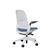 Angle. Steelcase - Series 1 Air Chair with Seagull Frame - Era Cobalt / Seagull Frame.