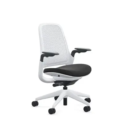 Front. Steelcase - Series 1 Air Chair with Seagull Frame - Era Onyx / Seagull Frame.