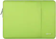Front. mosiso - Laptop Case 13-13.3 inch Laptop Sleeve Fit with MacBook Air/Pro 13/Pro 14 HP Dell ASUS Lenovo Sleeve Bag with Pocket - Lime Green.