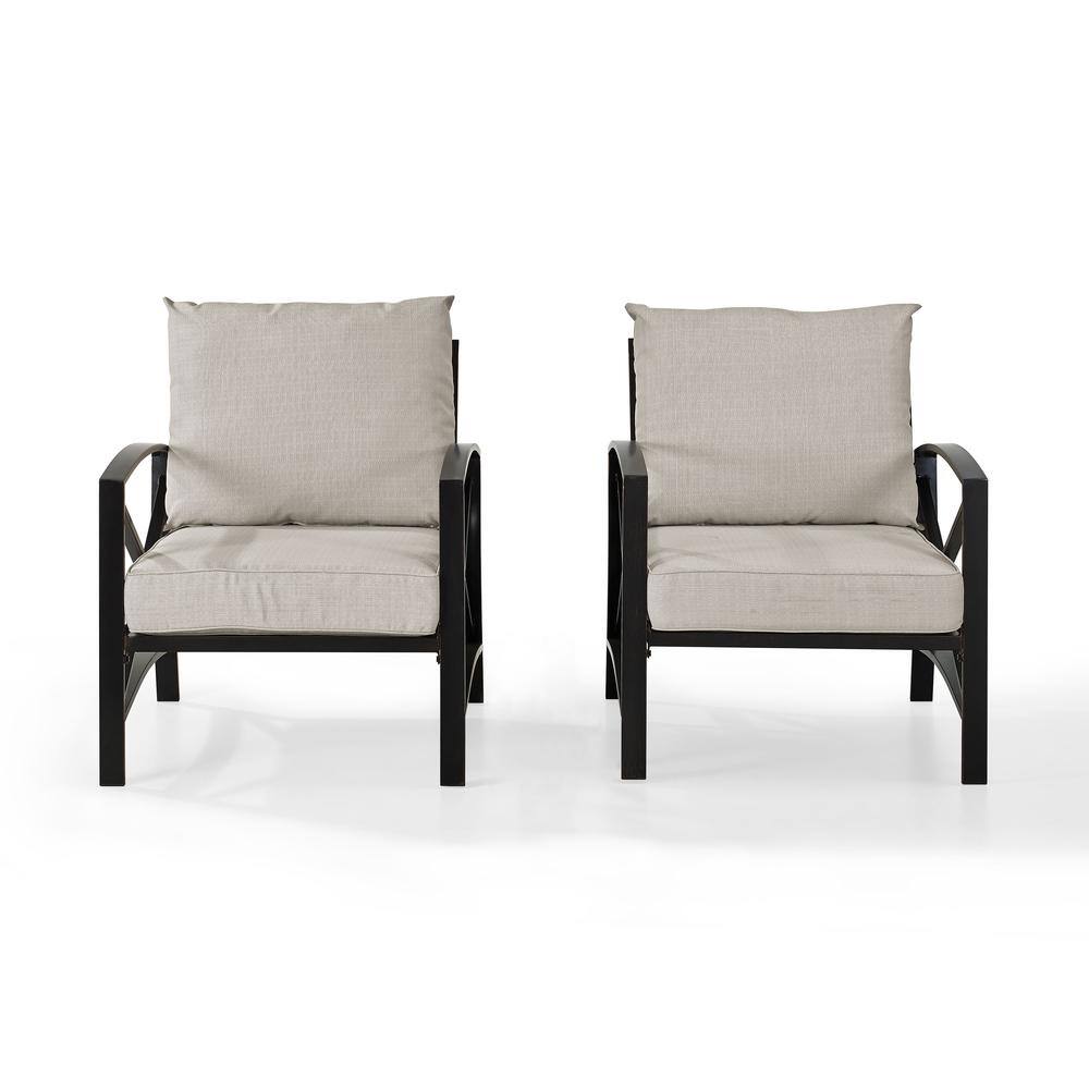 Left. Crosley Furniture - Kaplan 2Pc Outdoor Chair Set - 2 Chairs - Oatmeal.