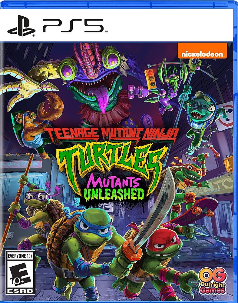 Teenage Mutant Ninja Turtles: Mutants Unleashed is a video game for the PlayStation 5 console. It is rated E (for Everyone) and is suitable for players aged 10 and above. The game is developed by Outright Games.