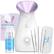 Angle. Pure Daily Care - Nano Ionic Facial Steamer with 5 Piece Skin Kit and Hyaluronic Serum - Lilac.