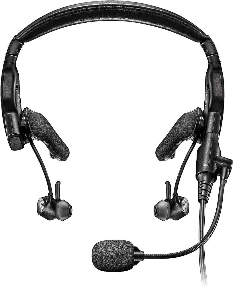 Bose - ProFlight Series 2 Bluetooth Noise-Cancelling In-Ear Aviation Headset with Dual Plug - Black - Front_Zoom
