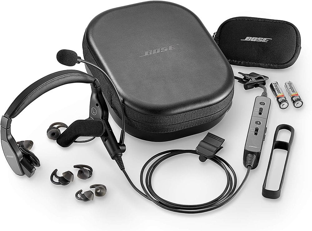 Alt View 12. Bose - ProFlight Series 2 Noise-Cancelling In-Ear Aviation Headset - Black.