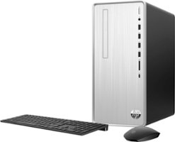 HP - Pavilion Desktop - AMD Ryzen 7 - 32GB Memory - NVIDIA GeForce RTX 3050 - 1TB SSD - Natural Silver - Front_Zoom