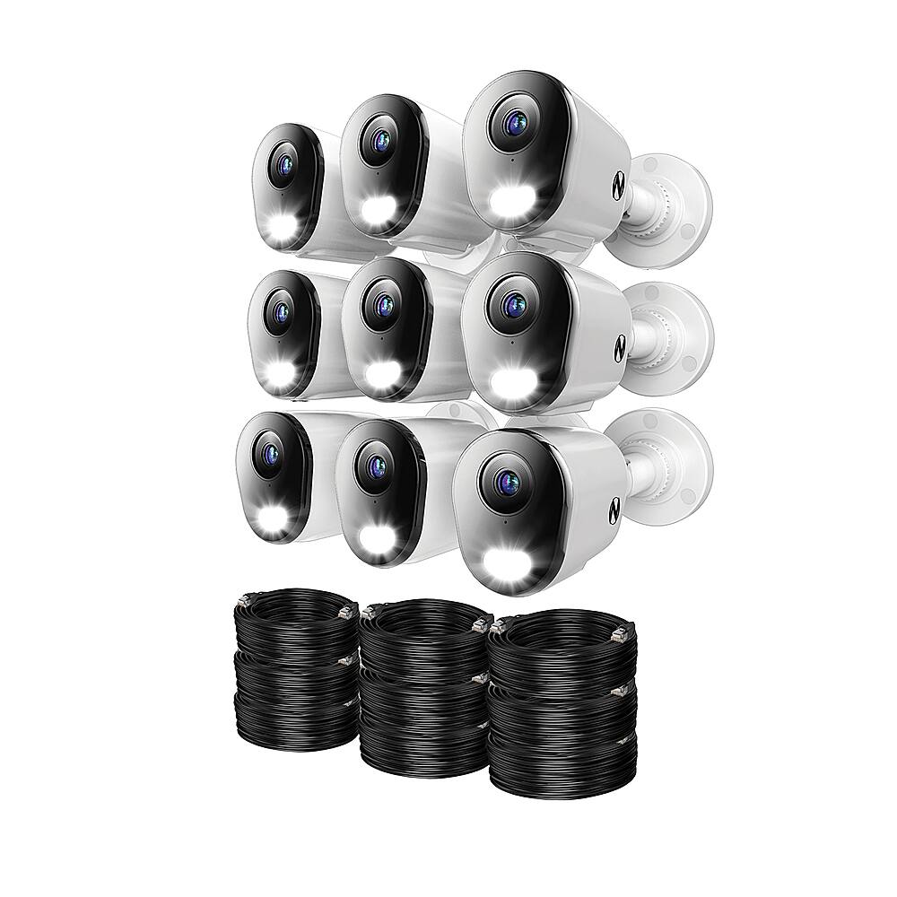 Angle. Night Owl - 24 Channel 9 Camera Indoor/Outdoor Wired IP 4K 4TB NVR Security System with 2-way Audio - Black/White.
