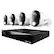 Front. Night Owl - 12 Channel 4 Camera Indoor/Outdoor Wired 4K 1TB DVR Security System with 2-way Audio - Black/White.