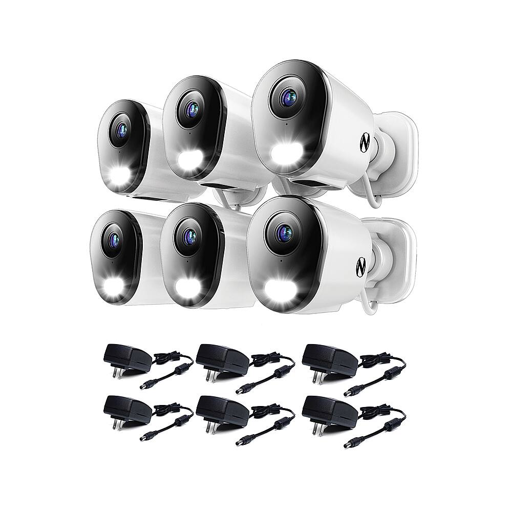 Angle. Night Owl - 10 Channel 6 Camera Indoor/Outdoor Wireless 4K 1TB NVR Security System with 2-Way Audio - Black/White.