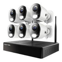 Night Owl - 10 Channel 6 Camera Indoor/Outdoor Wireless 4K 1TB NVR Security System with 2-Way Audio - Black/White - Front_Zoom