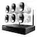 Front. Night Owl - 10 Channel 6 Camera Indoor/Outdoor Wireless 4K 1TB NVR Security System with 2-Way Audio - Black/White.