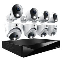 Night Owl - 12 Channel 8 Camera Indoor/Outdoor Wired 2K 2TB DVR Security System with 2-way Audio - Black/White - Black/White - Front_Zoom