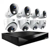 Night Owl - 12 Channel 8 Camera Indoor/Outdoor Wired 2K 2TB DVR Security System with 2-way Audio - Black/White - Front_Zoom