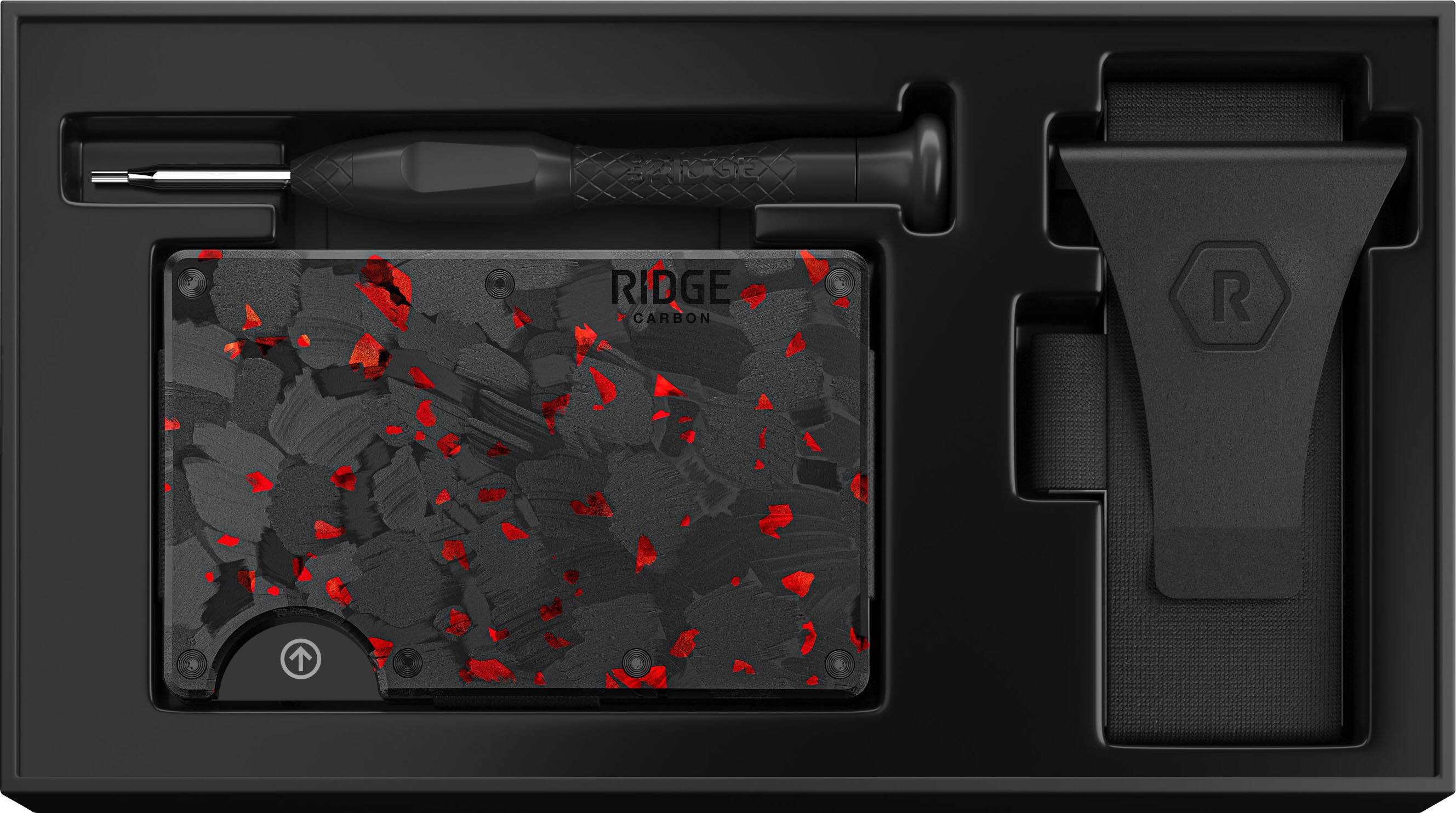 Alt View 11. The Ridge Wallet - The Ridge Wallet - Forged Ember Cash Strap with Money Clip - Forged Ember.