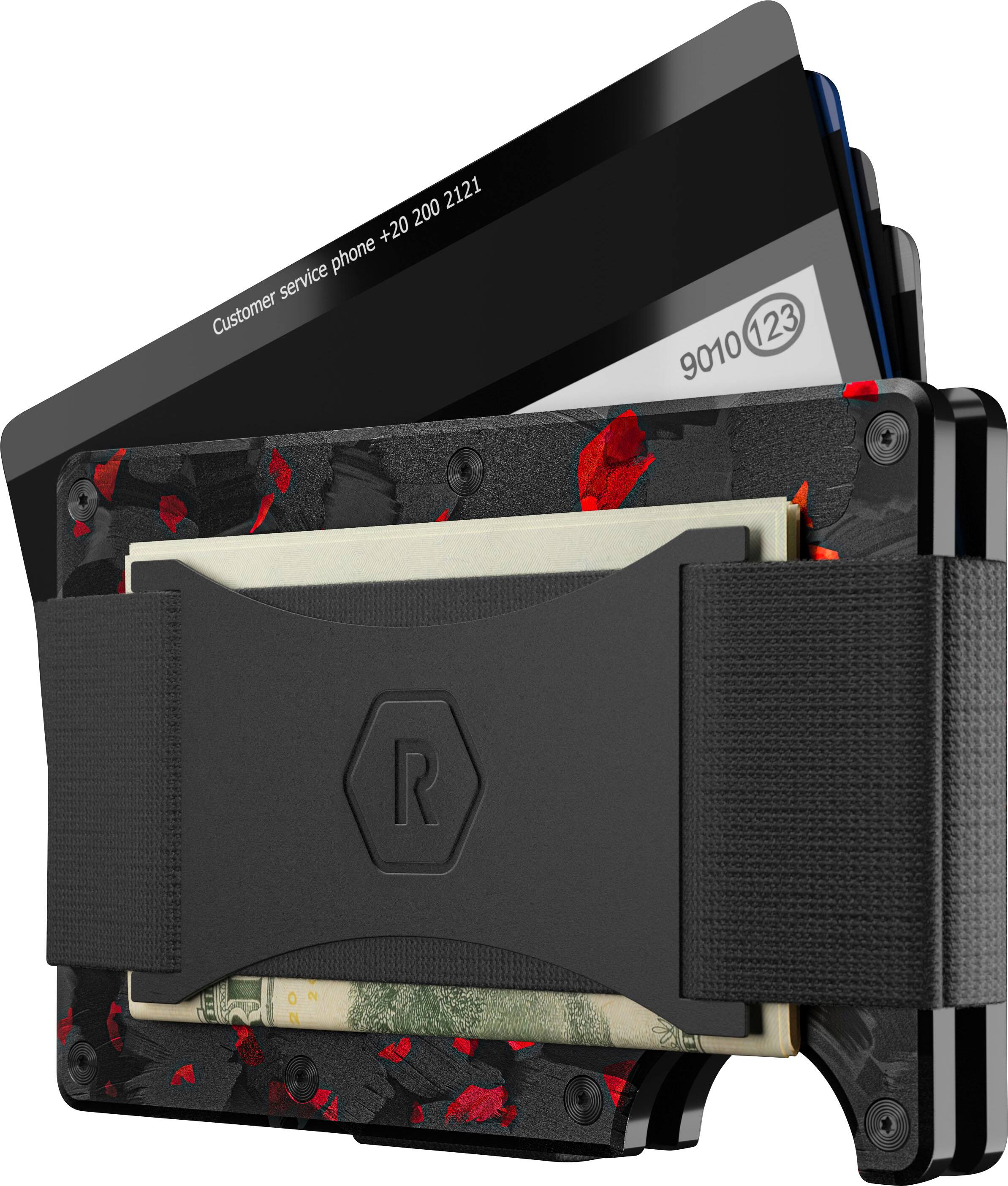 Left. The Ridge Wallet - The Ridge Wallet - Forged Ember Cash Strap with Money Clip - Forged Ember.