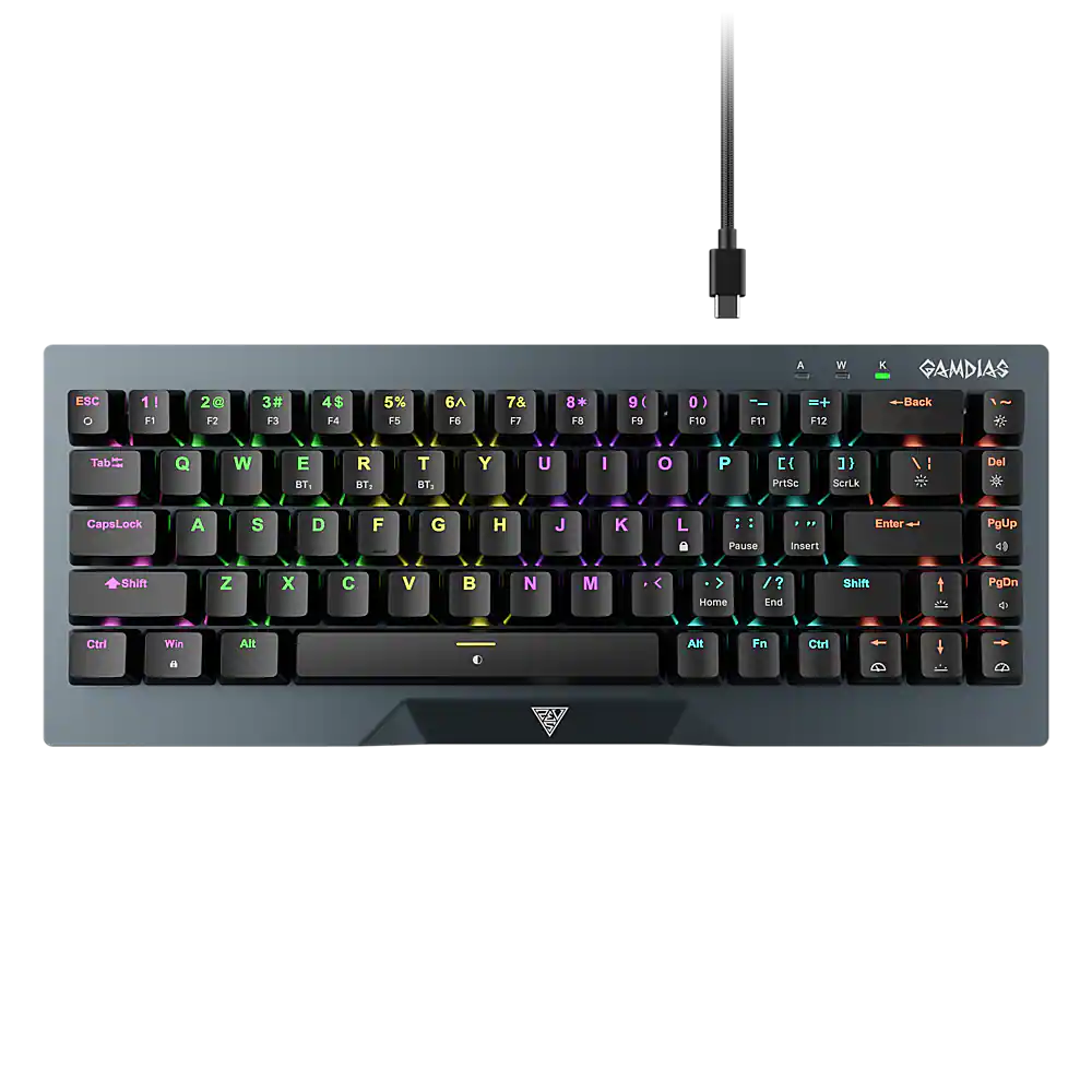 GAMDIAS - Hermes M4 65% Wired Mechanical Gaming Keyboard with RGB Backlighting - Gunmetal Grey