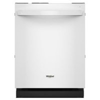 Whirlpool - Top Control Built-In Dishwasher with 3rd Rack and 44 dBA - White - Front_Zoom
