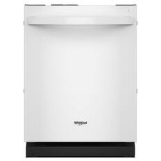 Front. Whirlpool - Top Control Built-In Dishwasher with 3rd Rack and 44 dBA - White.