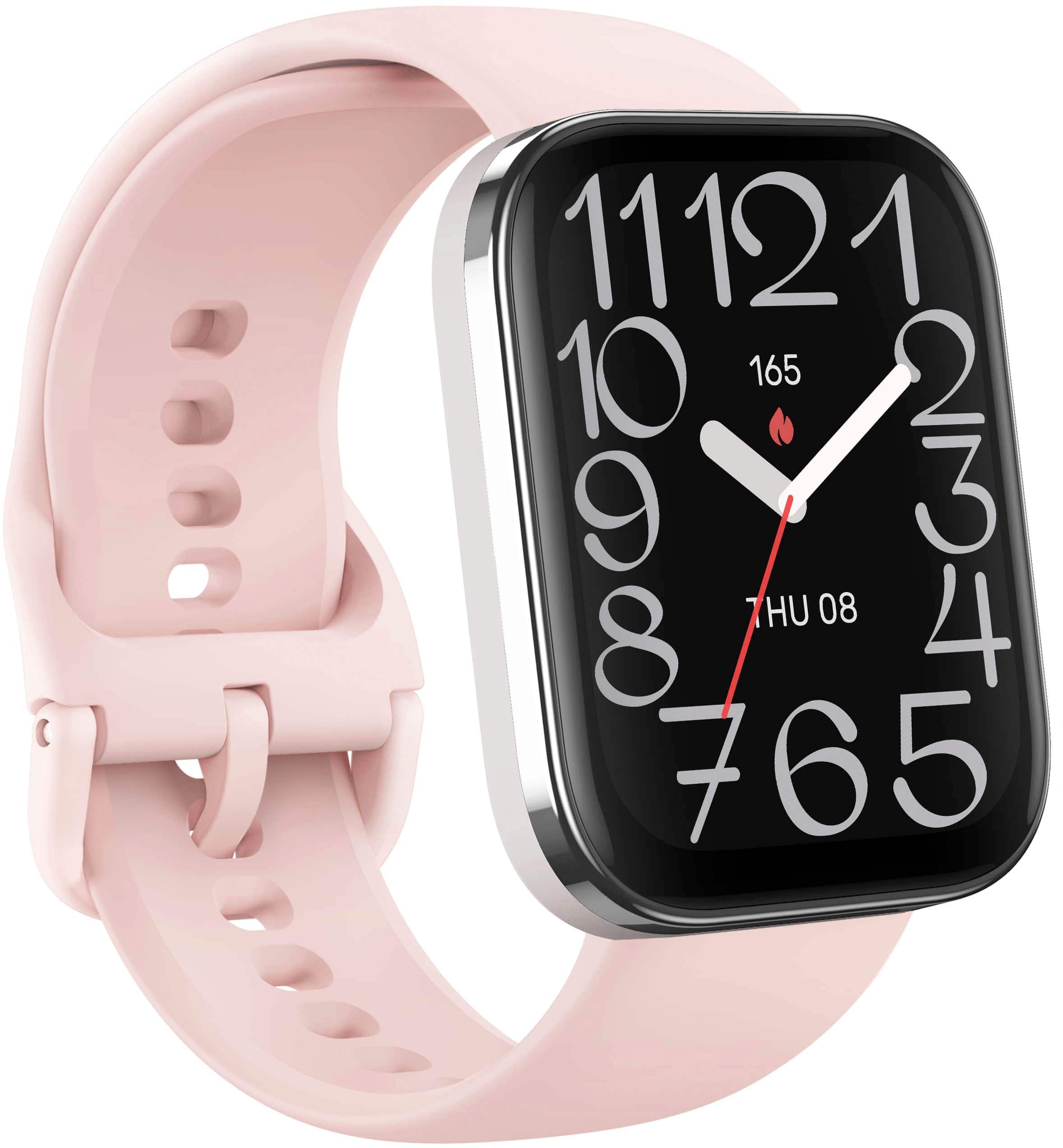 Back. Amazfit - Bip 5 Unity Smartwatch 46mm Polycarbonate Plastic - Pink.