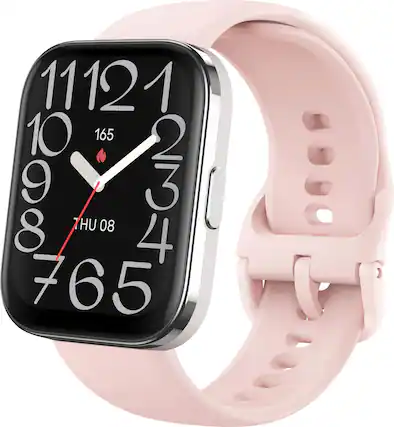 Front. Amazfit - Bip 5 Unity Smartwatch 48.5mm Polycarbonate Plastic - Pink.