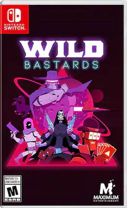 Wild Bastards is a video game for the Nintendo Switch console. It is rated Mature 17+ for Jeunes Adultes 17+ by the ESRB. The game is published by Maximum Entertainment. - M (Mature 17+)
