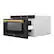 Alt View 1. ZLINE - Autograph Edition 24 in. Built-in Microwave Drawer in Black Stainless Steel and Gold Accents.