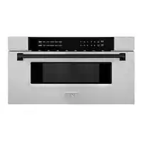 ZLINE - 30" 1.2 cu. ft. Built-In Microwave Drawer in Stainless Steel with Matte Black Accents - Stainless Steel and Matte Black Accents - Front_Zoom