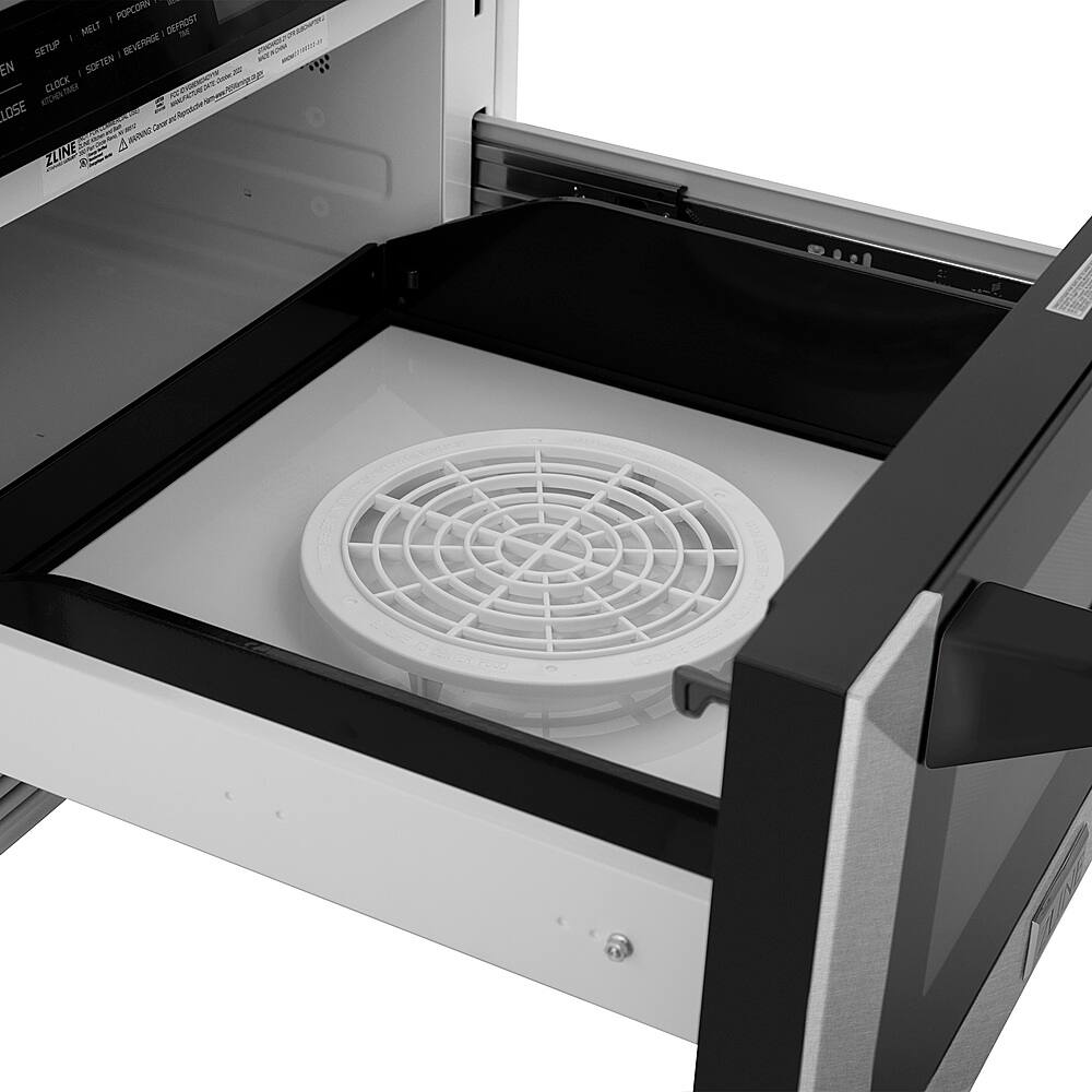 Alt View 11. ZLINE - Autograph Edition 24" 1.2 cu. ft. Built-in Microwave Drawer in Resistant Stainless Steel and Matte Black Accents.