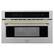 Front. ZLINE - 30" 1.6 cu ft. Built-in Convection Microwave Oven in Fingerprint Resistant Stainless and Champagne Bronze Accents.