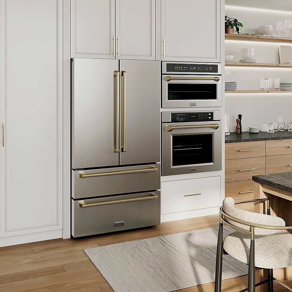 The text "00 SS BTC = 22 P ZUNE" does not make sense in the context of the image. The image features a kitchen with a stainless steel refrigerator, oven, and stove, along with a dining table and chairs. There are also several cups, bowls, and potted plants in the scene. The text does not seem to be related to any of these elements.