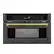 Front. ZLINE - Autograph 30" 1.6 cu ft. Built-in Convection Microwave Oven in Black Stainless Steel and Champagne Bronze Accents.