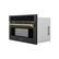 Left. ZLINE - Autograph 30" 1.6 cu ft. Built-in Convection Microwave Oven in Black Stainless Steel and Champagne Bronze Accents.