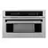 Front. ZLINE - Autograph Edition 30" 1.6 cu ft. Built-in Convection Microwave Oven in Stainless Steel and Matte Black Accents.