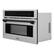 Left. ZLINE - Autograph Edition 30" 1.6 cu ft. Built-in Convection Microwave Oven in Stainless Steel and Matte Black Accents.