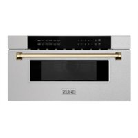 ZLINE - Autograph Edition 30" 1.2 cu. ft. Built-In Microwave Drawer in Stainless Steel with Champagne Bronze Accents - Front_Zoom