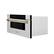 Left. ZLINE - Autograph Edition 30" 1.2 cu. ft. Built-In Microwave Drawer in Stainless Steel with Champagne Bronze Accents.