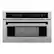 Front. ZLINE - Autograph 30" 1.6 cu ft. Built-in Convection Microwave Oven in Fingerprint Resistant Stainless and Matte Black Accents.