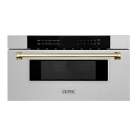 ZLINE - Autograph Edition 30" 1.2 cu. ft. Built-In Microwave Drawer in Stainless Steel with Gold Accents - Front_Zoom