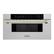 Front. ZLINE - Autograph Edition 30" 1.2 cu. ft. Built-In Microwave Drawer in Stainless Steel with Gold Accents.