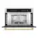 Angle. ZLINE - Autograph Edition 30" 1.6 cu ft. Built-in Convection Microwave Oven in Stainless Steel and Polished Gold Accents.