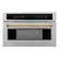 Front. ZLINE - Autograph Edition 30" 1.6 cu ft. Built-in Convection Microwave Oven in Stainless Steel and Polished Gold Accents.