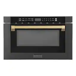Black Stainless Steel and Champagne Bronze Accents