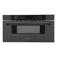 ZLINE - 30 in. Built-in Microwave Drawer - Black Stainless Steel - Front_Zoom