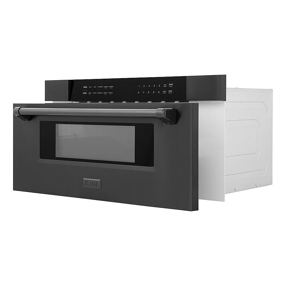 Alt View 1. ZLINE - 30 in.  Built-in Microwave Drawer in Black Stainless Steel.