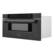 Left. ZLINE - 30 in. Built-in Microwave Drawer in Black Stainless Steel.